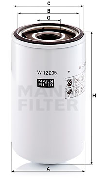 Filtre à huile MANN-FILTER W 12 205