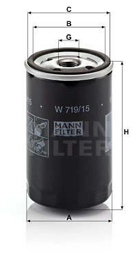 Filtre à huile MANN-FILTER W 719/15
