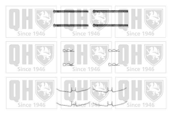 Kit de montage Jeu de 4 plaquettes de frein QUINTON HAZELL BFK806
