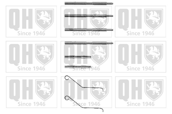 Kit de montage Jeu de 4 plaquettes de frein QUINTON HAZELL BFK829