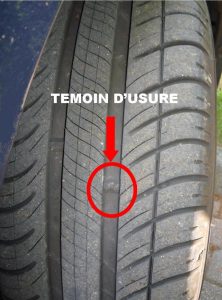 Témoin d'un usure de pneu