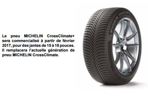 date de commercialisation du pneu Michelin CrossClimate+