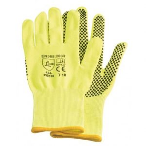 paire de gants antidérapants jaune de taille 10