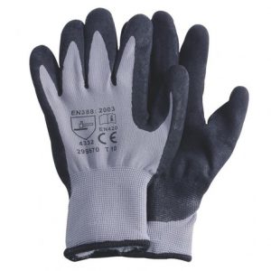 paire de gants spécial froid grise et noir de taille 10