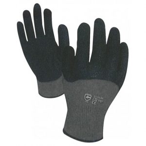 paire de gants anti-vibration noire et grise de taille 10