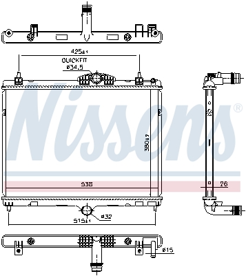 Radiateur refroidissement moteur NISSENS 606055
