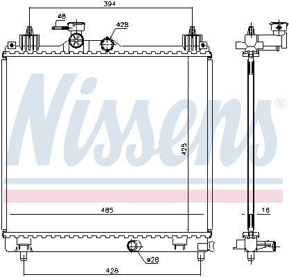Radiateur refroidissement moteur NISSENS 606550