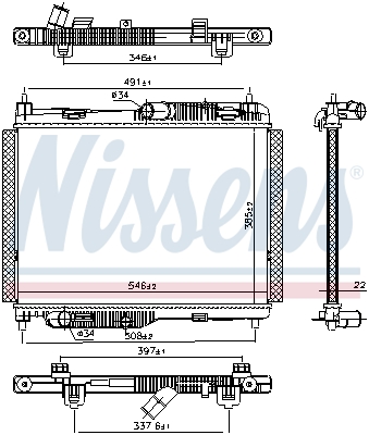 Radiateur refroidissement moteur NISSENS 606662