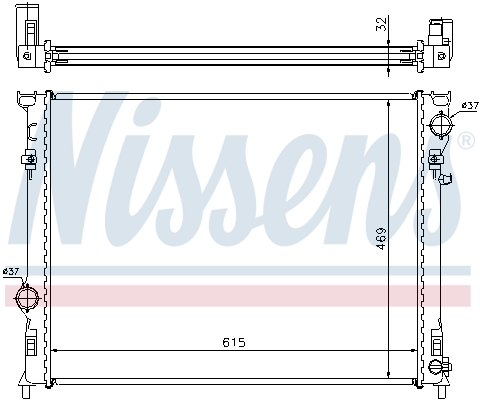 Radiateur refroidissement moteur NISSENS 61014A