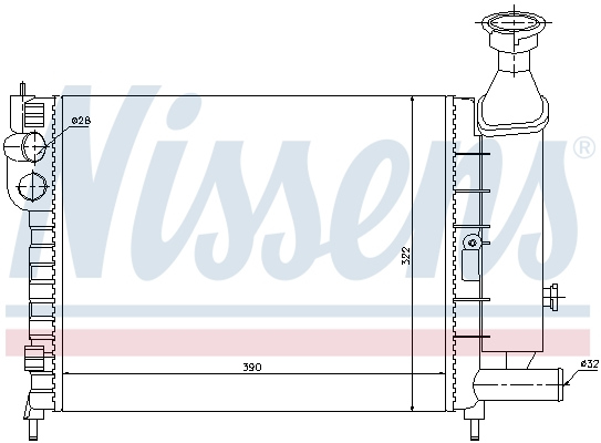 Radiateur refroidissement moteur NISSENS 61372