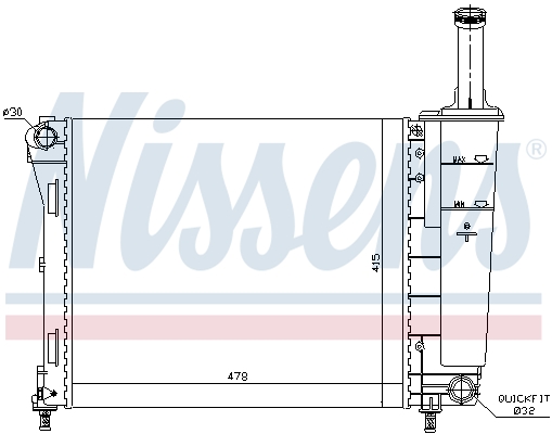 Radiateur refroidissement moteur NISSENS 699518