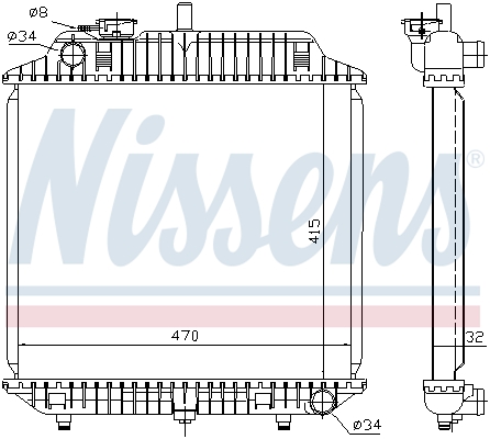 Radiateur refroidissement moteur NISSENS 62516