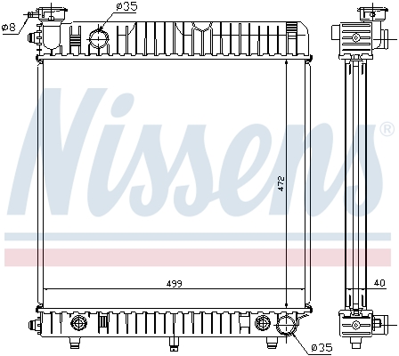 Radiateur refroidissement moteur NISSENS 62632