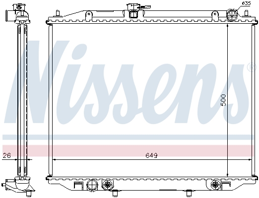 Radiateur refroidissement moteur NISSENS 68709A