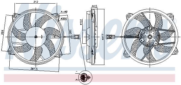 Ventilateur de refroidissement du moteur NISSENS 850035