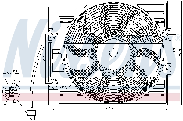 Ventilateur de refroidissement du moteur NISSENS 85421