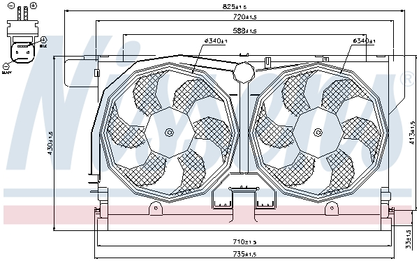 Ventilateur de refroidissement du moteur NISSENS 85513