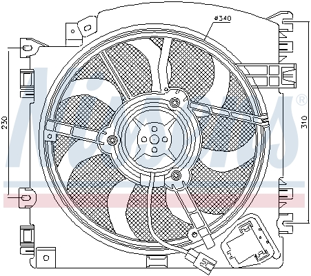 Ventilateur de refroidissement du moteur NISSENS 85598