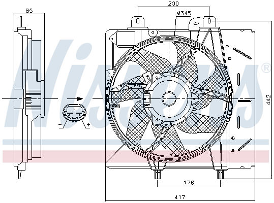 Ventilateur de refroidissement du moteur NISSENS 85991