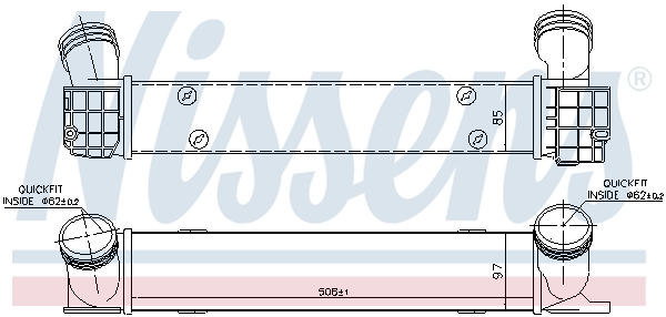 Intercooler (échangeur) NISSENS 96725