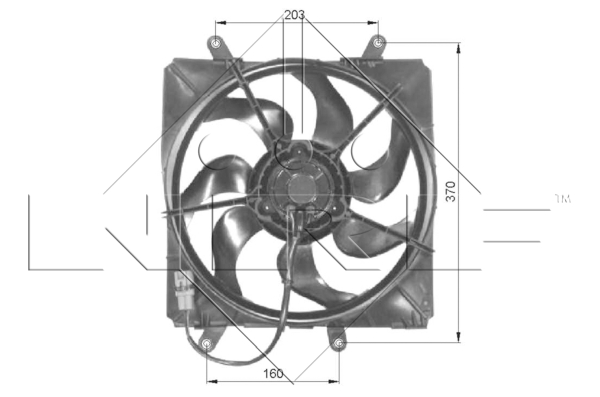 Ventilateur de refroidissement du moteur NRF 47054