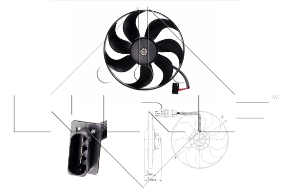 Ventilateur de refroidissement du moteur NRF 47204