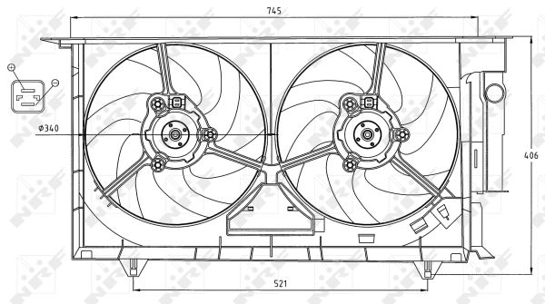 Ventilateur de refroidissement du moteur NRF 47075