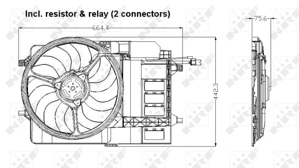 Ventilateur de refroidissement du moteur NRF 47302