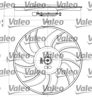Ventilateur de refroidissement du moteur VALEO 696350