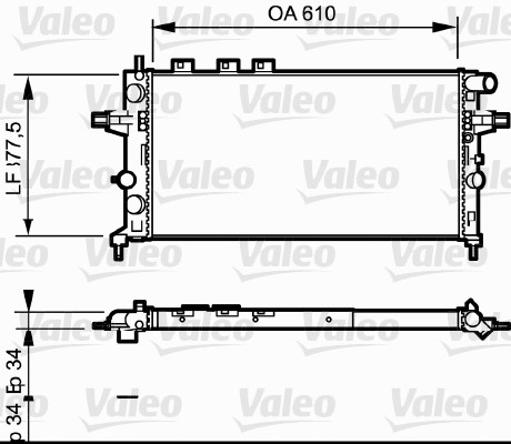 Radiateur refroidissement moteur VALEO 732550