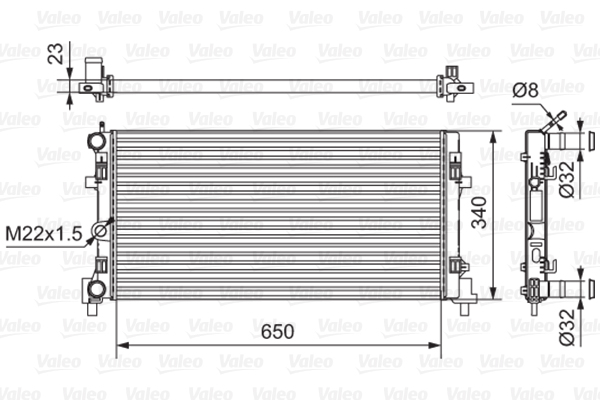 Radiateur refroidissement moteur VALEO 701522
