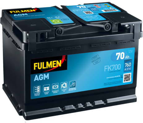 FULMEN - Batterie voiture Start & Stop 12V 70AH 760A (n°FK700)
