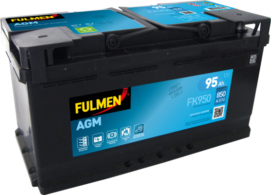 FULMEN - Batterie voiture Start & Stop 12V 95AH 850A (n°FK950) - Carter-Cash