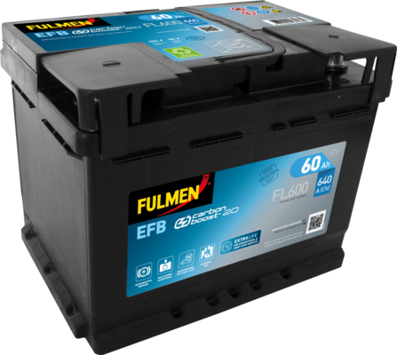 FULMEN - Batterie voiture Start & Stop 12V 60AH 640A (n°FL600)