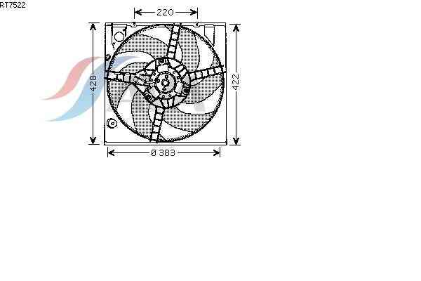Ventilateur de refroidissement du moteur AVA QUALITY COOLING RT7522