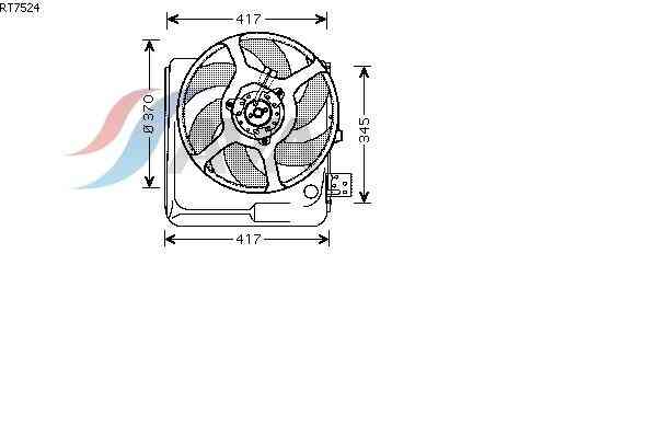 Ventilateur de refroidissement du moteur AVA QUALITY COOLING RT7524
