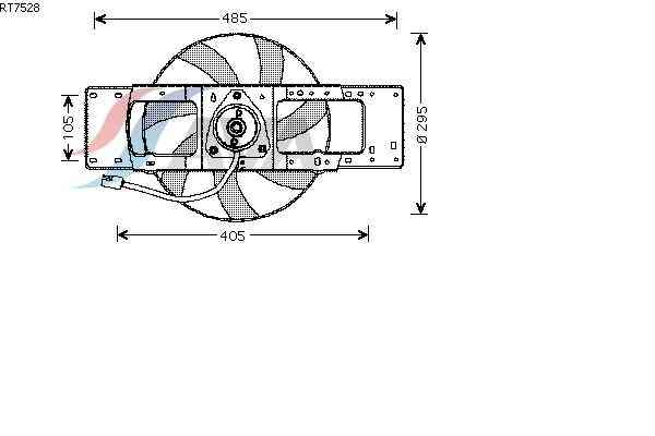 Ventilateur de refroidissement du moteur AVA QUALITY COOLING RT7528