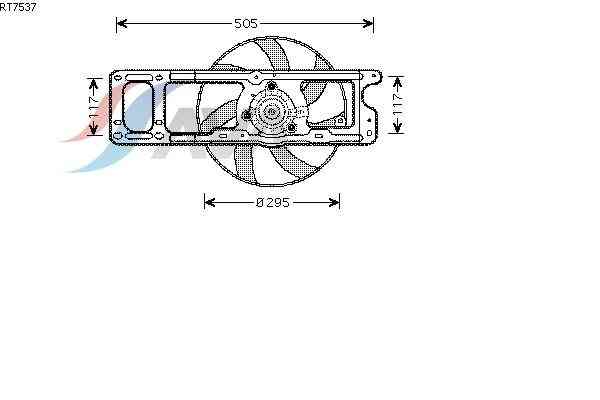 Ventilateur de refroidissement du moteur AVA QUALITY COOLING RT7537