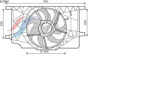 Ventilateur de refroidissement du moteur AVA QUALITY COOLING RT7547