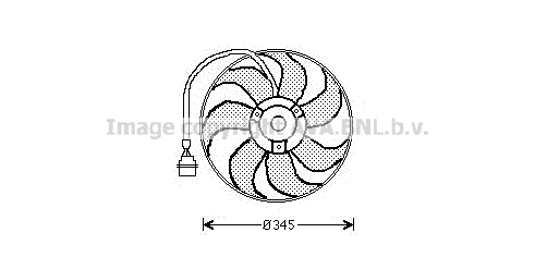 Ventilateur de refroidissement du moteur AVA QUALITY COOLING AI7509