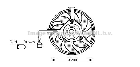 Ventilateur de refroidissement du moteur AVA QUALITY COOLING AI7510
