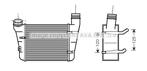 Intercooler (échangeur) AVA QUALITY COOLING AIA4221