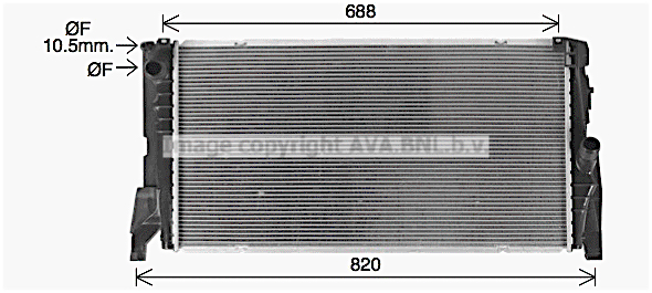 Radiateur refroidissement moteur AVA QUALITY COOLING BW2585