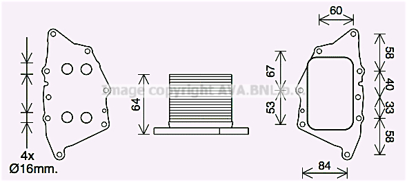 Radiateur d'huile AVA QUALITY COOLING BW3572