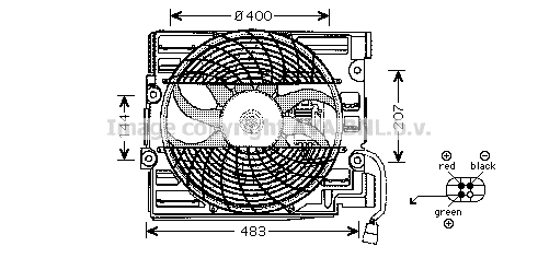 Ventilateur de refroidissement du moteur AVA QUALITY COOLING BW7510