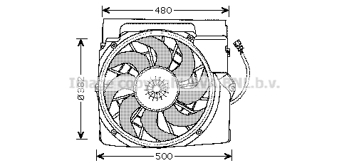 Ventilateur de refroidissement du moteur AVA QUALITY COOLING BW7511