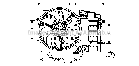 Ventilateur de refroidissement du moteur AVA QUALITY COOLING BW7516