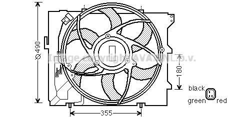 Ventilateur de refroidissement du moteur AVA QUALITY COOLING BW7523