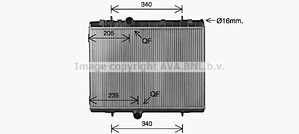 Radiateur refroidissement moteur AVA QUALITY COOLING CN2334