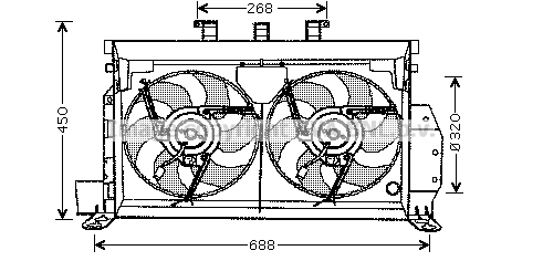 Ventilateur de refroidissement du moteur AVA QUALITY COOLING CN7521